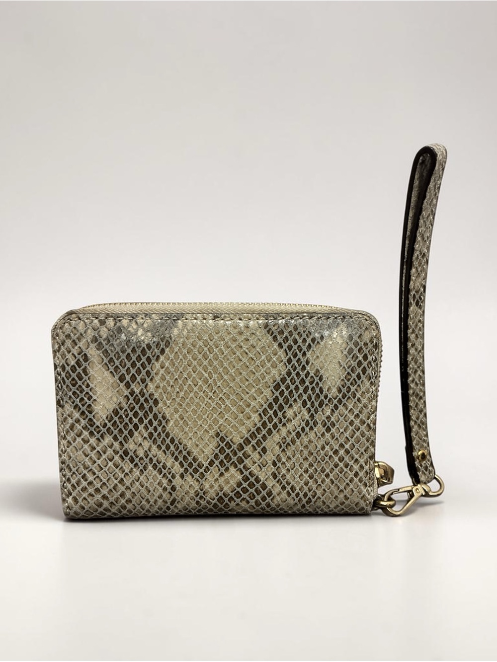 Michael Kors Snakeskin-Embossed Zip Around Wristlet Wallet |EUC - Picture 2 of 6